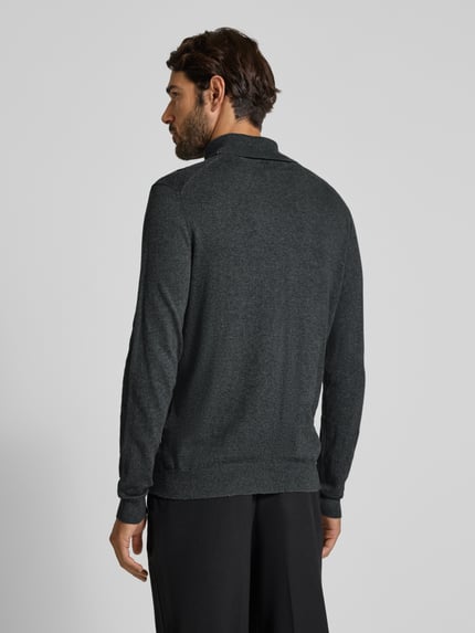 Casual Friday Rollkragenpullover mit Kaschmir-Anteil Dunkelgrau 5