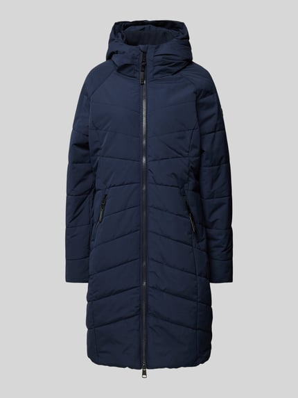 ragwear Gewatteerde lange jas met tweewegsritssluiting, model 'Dizzie' Marineblauw - 2