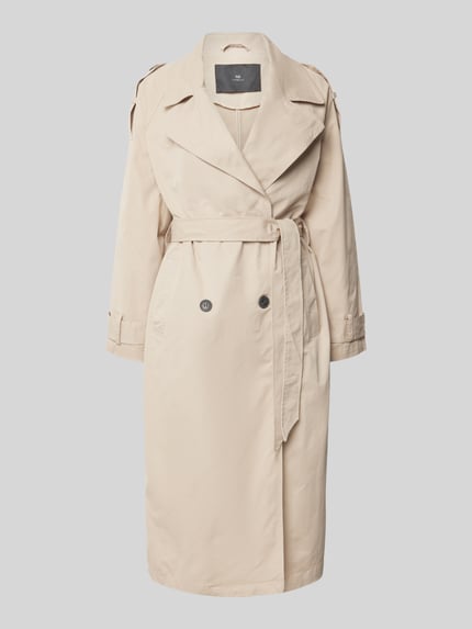 WITHBLACK Trenchcoat mit Reverskragen Stein 2