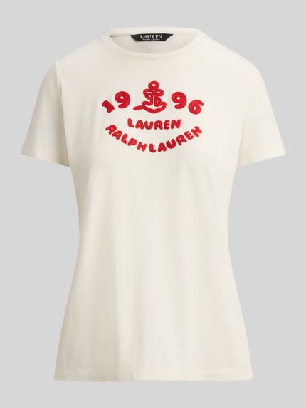 Lauren Ralph Lauren regular fit T-shirt van puur katoen Zand - 2