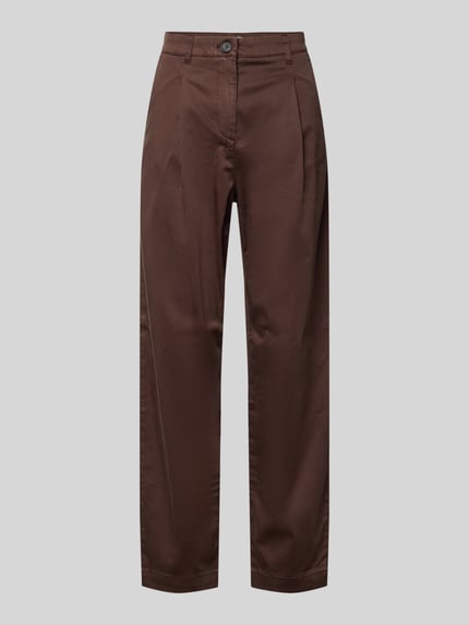 Productfoto, Chino aus Lyocell-Mix mit Eingrifftaschen van Jake*s Casual, regular fit, bruin, zichtbare steekzakken, katoenmix, glad oppervlak
