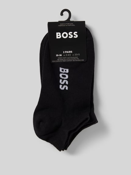 BOSS Sneakersokken met labeldetail in een set van 2 paar Zwart - 3