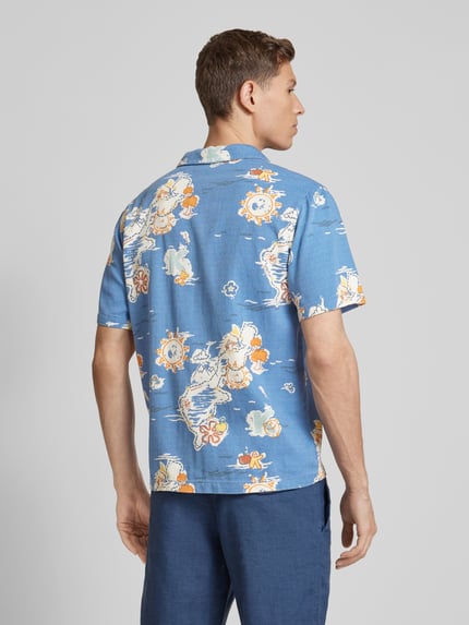 KnowledgeCotton Apparel Regular Fit Freizeithemd mit Knopfleiste Blau 5