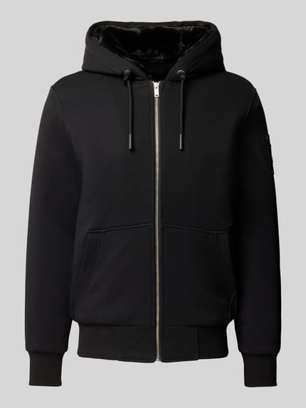 Moose Knuckles Sweatjacke mit Teddyfutter Modell 'classic bunny' Black 1