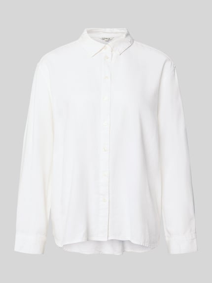 Relaxed Fit Leinenbluse mit Hemdblusenkragen Modell 'GOA' Shop The Look MANNEQUINE