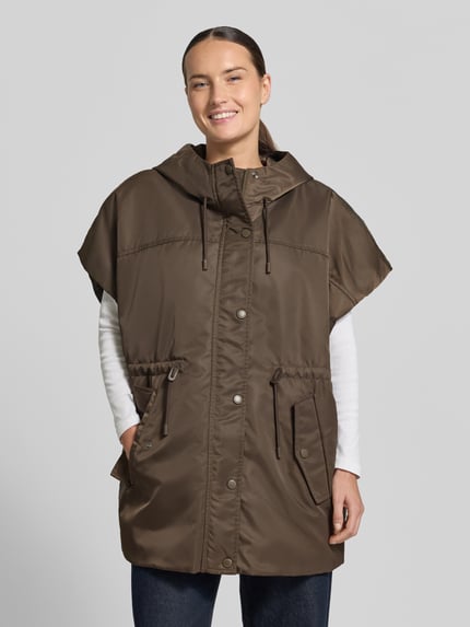 Weekend Max Mara Oversized Weste mit Kapuze Modell 'ORIGANO' Khaki 4