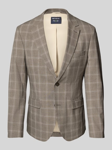 MCNEAL Slim Fit Sakko mit Reverskragen Mittelbraun 2