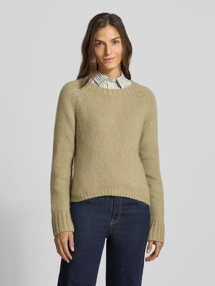 Hemisphere Strickpullover aus Kaschmir-Mix mit Rundhalsausschnitt Schilf 4