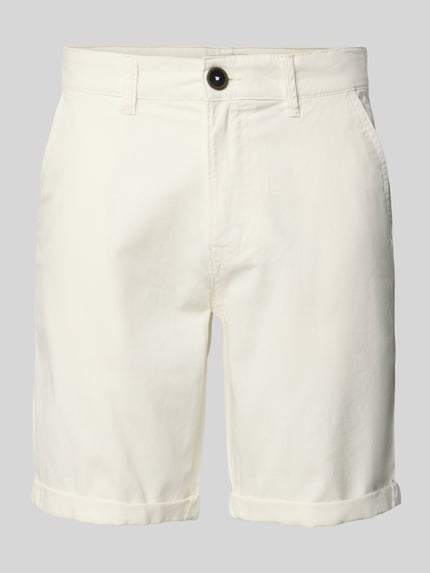 Blend Chino-Shorts aus Leinen-Mix Offwhite 2