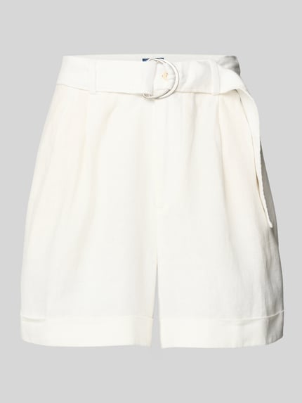 Polo Ralph Lauren Bermudas aus Leinen mit Gürtel Weiss 2