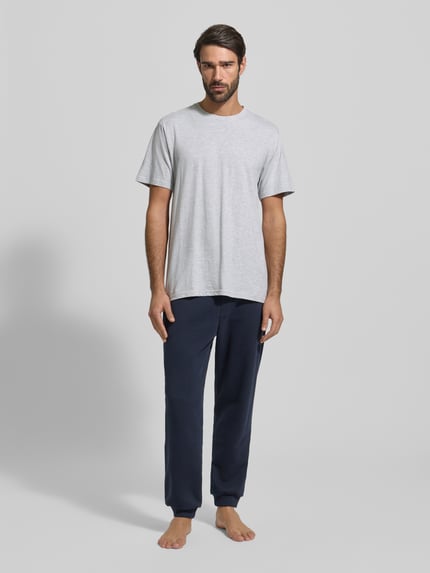 GÖTZBURG 1889 T-Shirt mit Rundhalsausschnitt im 2er-Pack Mittelgrau Melange 1