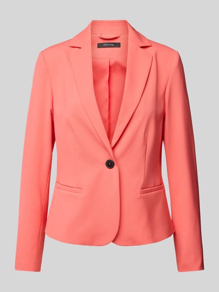 COMMA Regular Fit Blazer mit Reverskragen und Knopfverschluss Koralle 2
