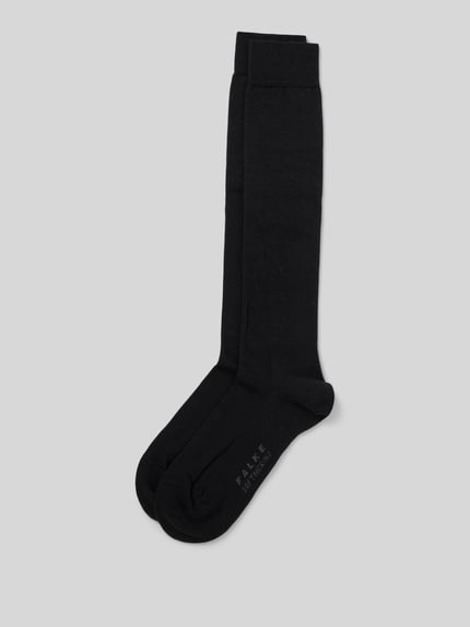 FALKE Sokken met labelstitching Zwart - 1