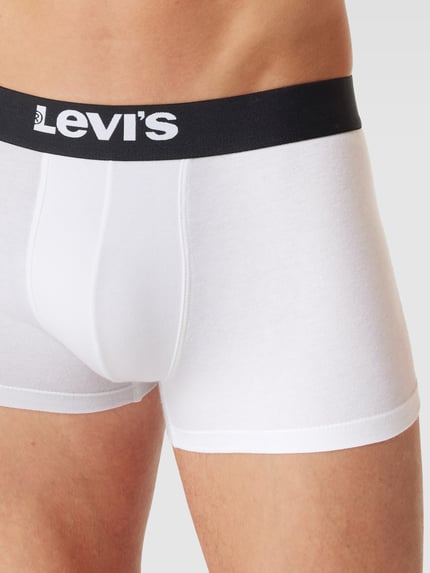 Levi's® Boxershort met elastische band met logo, model 'SOLID BASIC TRUNK' Wit - 3