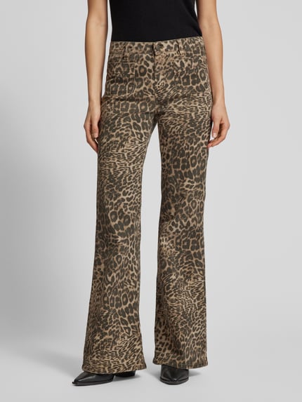 GANG Wide Leg Jeans mit Eingrifftaschen Modell 'Jessi' Hellbraun 4