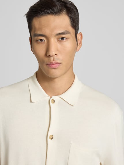 Tommy Hilfiger Regular fit gebreid jack van puur katoen Offwhite - 3