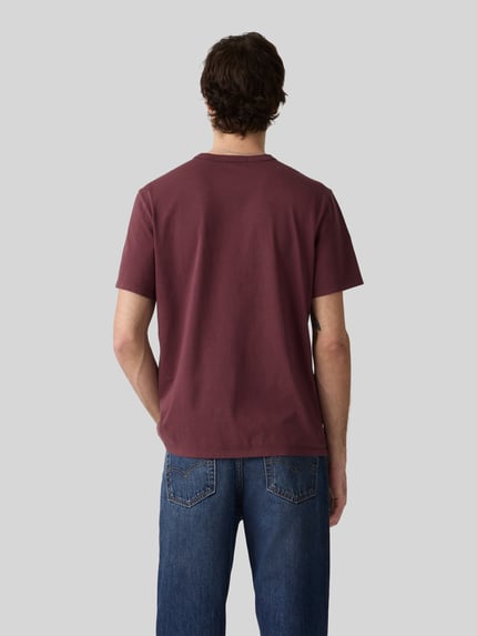 Levi's® męski t-shirt o kroju regular fit z czystej bawełny Ciemnoczerwony 5