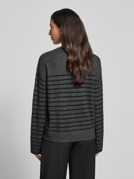 Tommy Hilfiger Regular Fit Strickpullover aus reiner Wolle Dunkelgrau 5