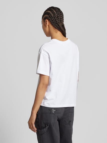 REVIEW T-shirt z nadrukiem ze sloganem Biały 5