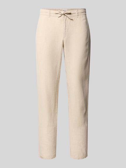 Slim Fit Leinenhose aus reinem Leinen Modell 'Fabio' Shop The Look MANNEQUINE