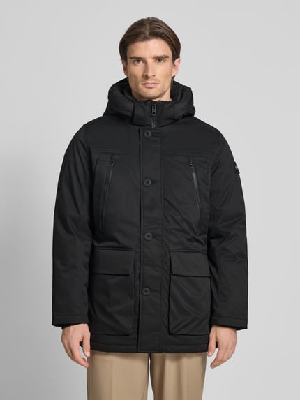 Tom Tailor Regular Fit Parka mit Pattentaschen Black 4