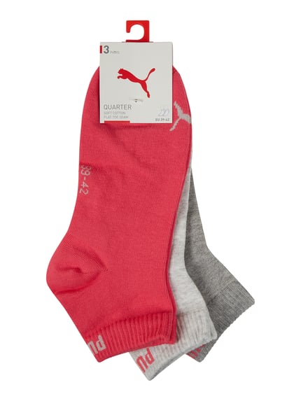 PUMA Damskie skarpety do sneakersów w zestawie 3 szt. Mocnoróżowy 2