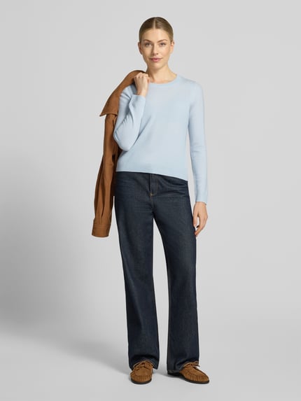 Christian Berg Woman Slim Fit Strickpullover aus reinem Kaschmir Hellblau 1
