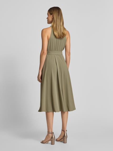 Lauren Ralph Lauren Avondjurk met strikceintuur, model 'VARSHA' Groen - 5
