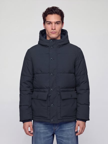 Selected Regular Fit Pufferjacke mit Kapuze Modell 'SLMVINCENT' Dunkelblau 4