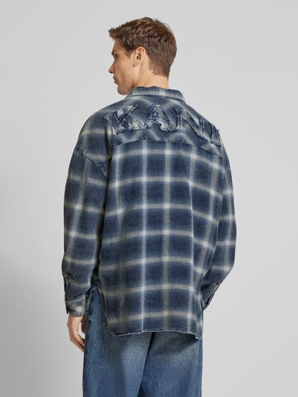 Karl Kani Regular Fit Freizeithemd mit Brusttasche Jeansblau 5