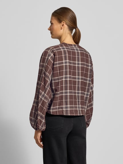 MANGO Regular Fit Bluse mit Rundhalsausschnitt Modell 'SELENA' Dunkelbraun 5