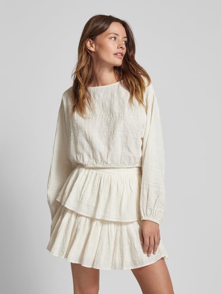 Jake*s Casual Blusenshirt mit Rundhalsausschnitt Offwhite 4