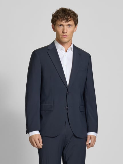 Christian Berg Men 2-Knopf-Sakko Comfort Fit mit Woll-Anteil Dunkelblau 4