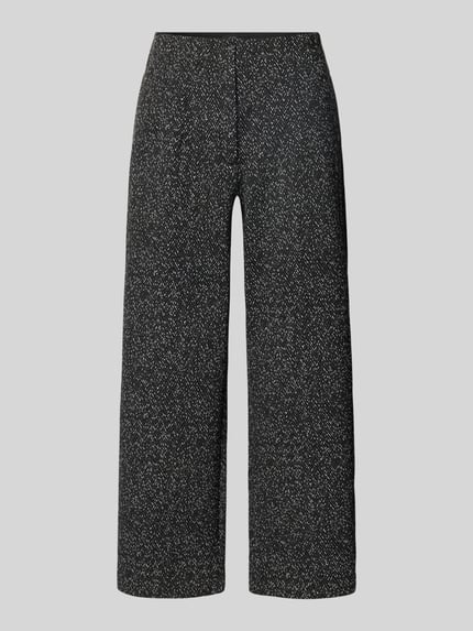 s.Oliver BLACK LABEL Regular fit culotte van viscosemix Zwart - 2