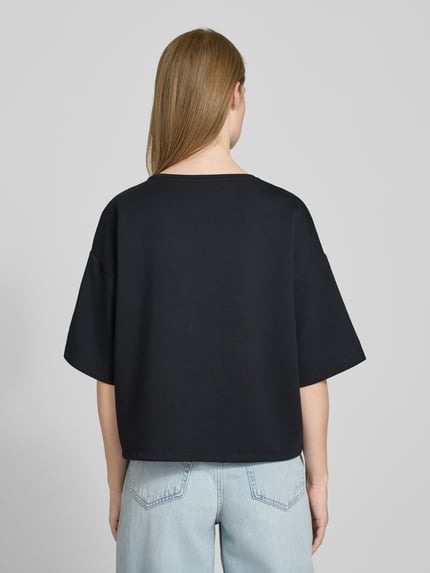 Christian Berg Woman Sweatshirt met 1/2-mouwen en ronde hals Zwart - 5