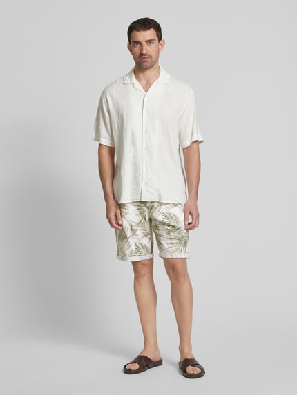 Tom Tailor Denim Relaxed Fit Bermudas aus Leinen-Baumwoll-Mix Beige 1
