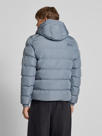Superdry Steppjacke mit Kapuze und seitlichen Reißverschlusstaschen Jeansblau 5