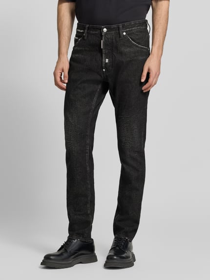 Dsquared2 Ready to Wear Jeansy o kroju straight fit z mieszanki bawełny model 'Teddy' Jeansowy niebieski 4