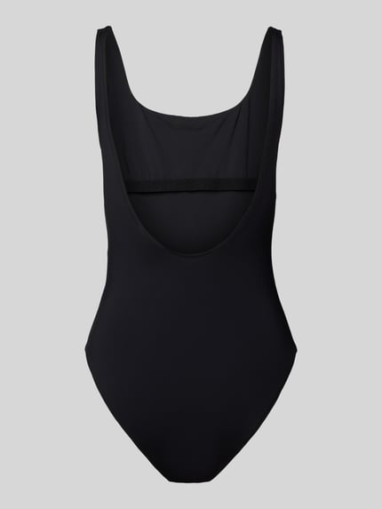 Marc O'Polo Badeanzug mit Label-Print Modell 'Essentials' Black 3