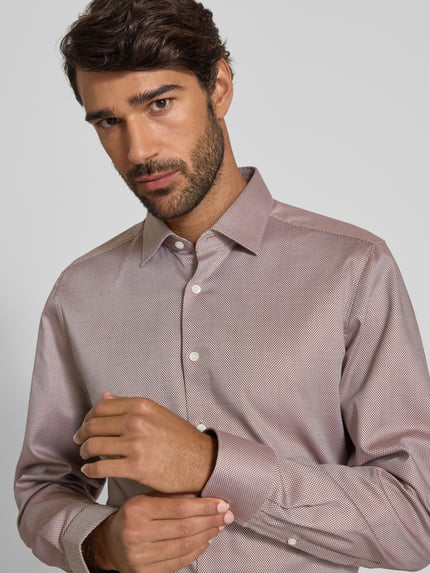 OLYMP Level 5 Slim fit zakelijk overhemd met kentkraag Middenbruin - 3