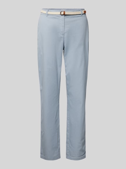 Christian Berg Woman Casual fit chino met riem Lichtblauw - 2