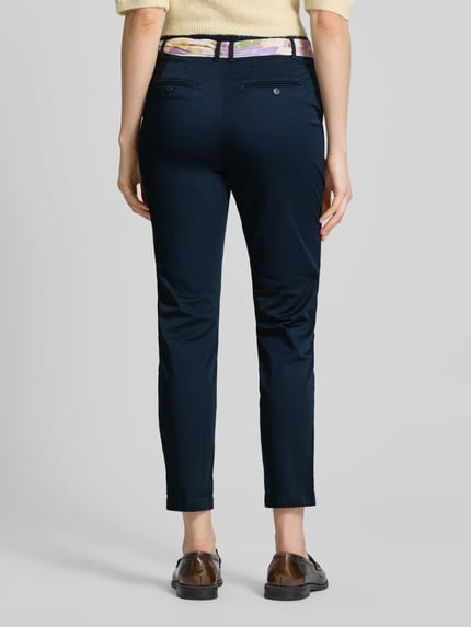 Christian Berg Woman Slim Fit Chino mit Viskose-Anteil Dunkelblau 5