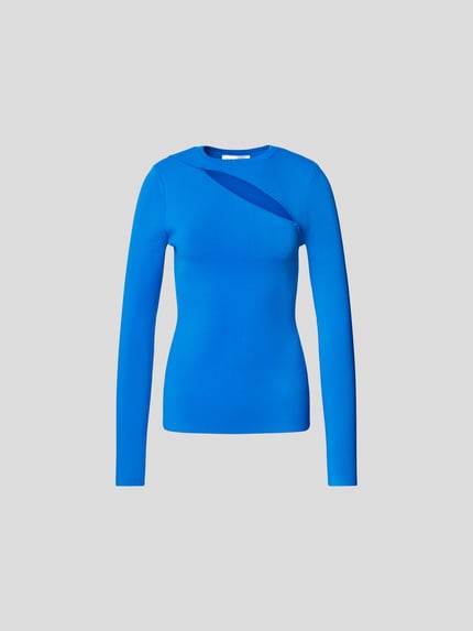 Victoria Beckham Shirt met lange mouwen met cut out Bleu - 2