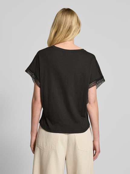 ICHI T-shirt met V-hals, model 'HOLYA' Zwart - 5