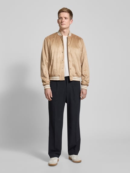 JOOP! JEANS Blouson mit Stehkragen Modell 'Rico' Taupe 1