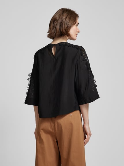Cph Muse Blouseshirt van lyocellmix van gehaakt kant Zwart - 5