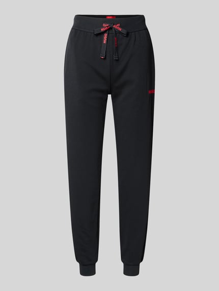 HUGO Regular fit joggingbroek van katoenmix Zwart - 2