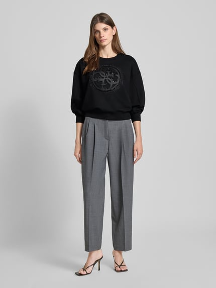 GUESS Sweatshirt met logo en ronde hals Zwart - 1