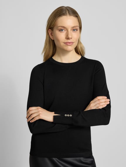 Christian Berg Woman Selection Strickpullover mit Rundhalsausschnitt Black 3