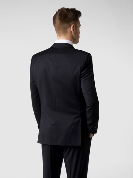 Carl Gross Marynarka na dwa guziki o kroju regular fit z żywej wełny model ‘STEVEN’ Granatowy 5